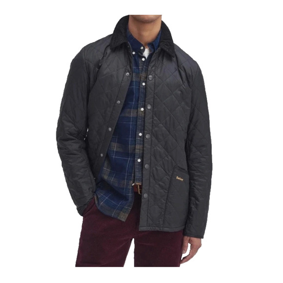 Barbour Jacket Mens S Brown Heritage Liddesdale Quilted Chore Corduroy Collared